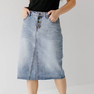 Main Street Exchange ‘Haven’ Knee Length Denim Skirt Size 12